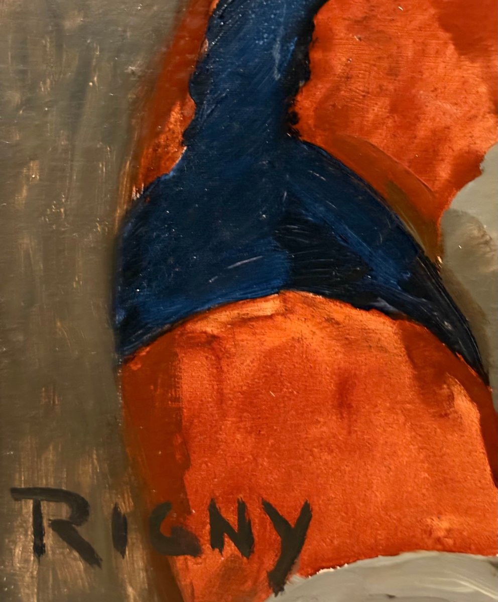 Alfred RIGNY (1888-1955) "Chiquita" Ritratto di Ragazza Modernismo Francese inizio XX-photo-3