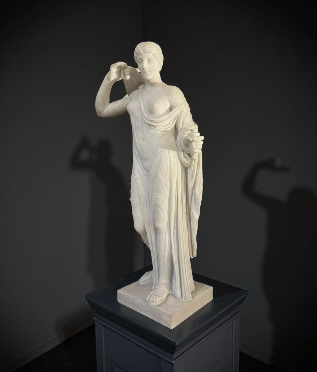 Imponente Scultura Neoclassica in Marmo Venere Genitrice XIX secolo-photo-4