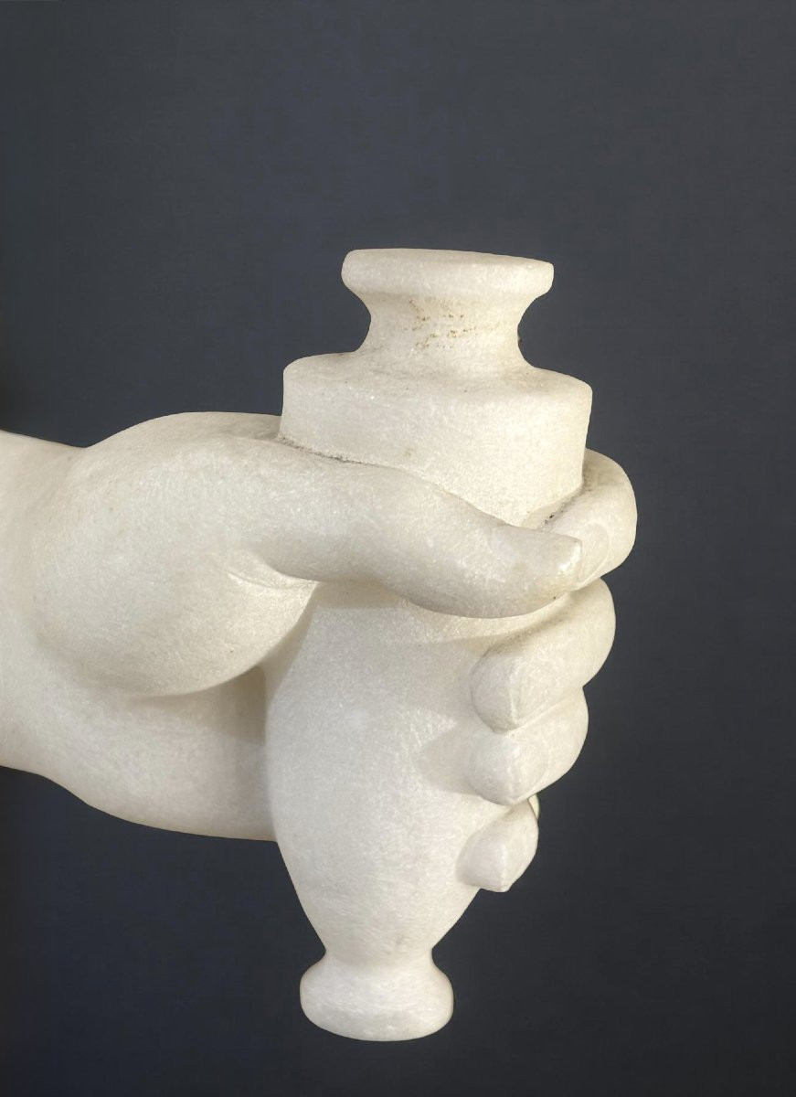 Imponente Scultura Neoclassica in Marmo Venere Genitrice XIX secolo-photo-2