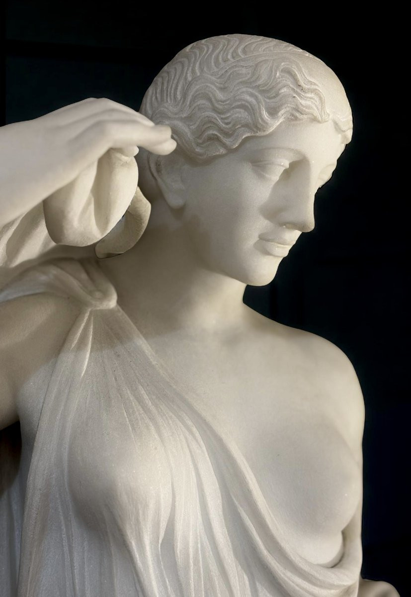 Imponente Scultura Neoclassica in Marmo Venere Genitrice XIX secolo-photo-5