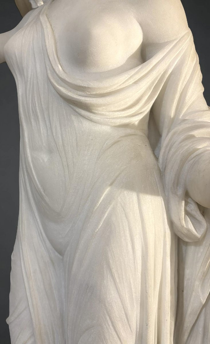 Imponente Scultura Neoclassica in Marmo Venere Genitrice XIX secolo-photo-6