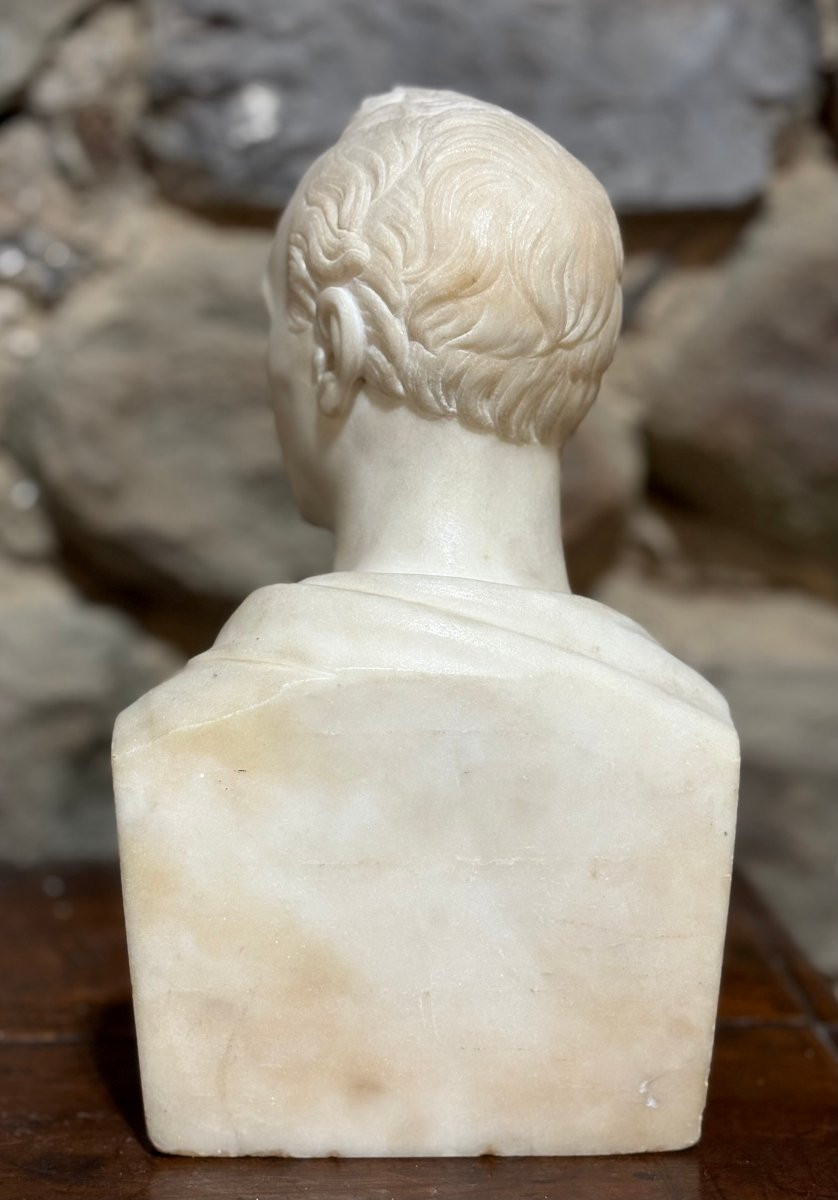 Busto in Marmo Neoclassico in Erma epoca Impero-photo-3
