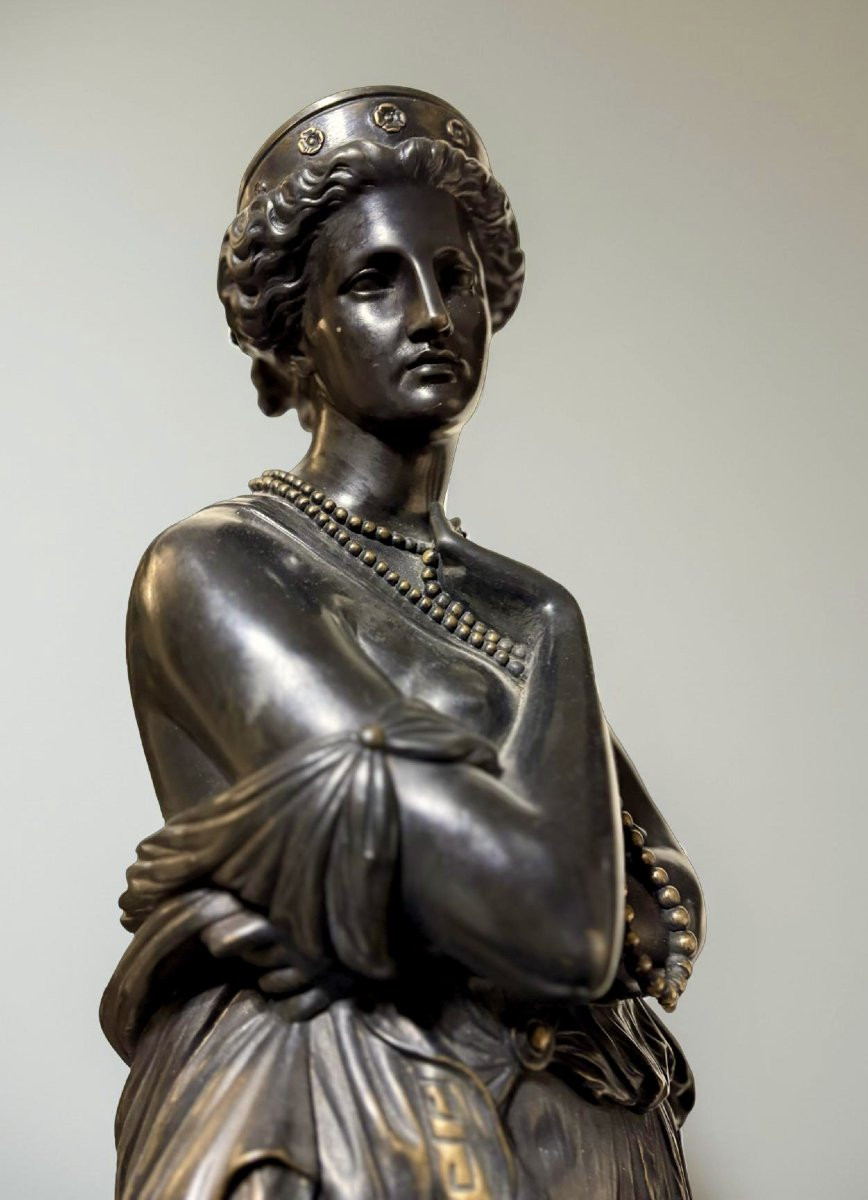 Grande Scultura in Bronzo "Elena" di Jean-Baptiste Clésinger - Barbedienne fonderia-photo-2