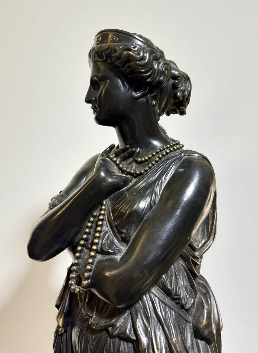 Grande Scultura in Bronzo "Elena" di Jean-Baptiste Clésinger - Barbedienne fonderia-photo-3
