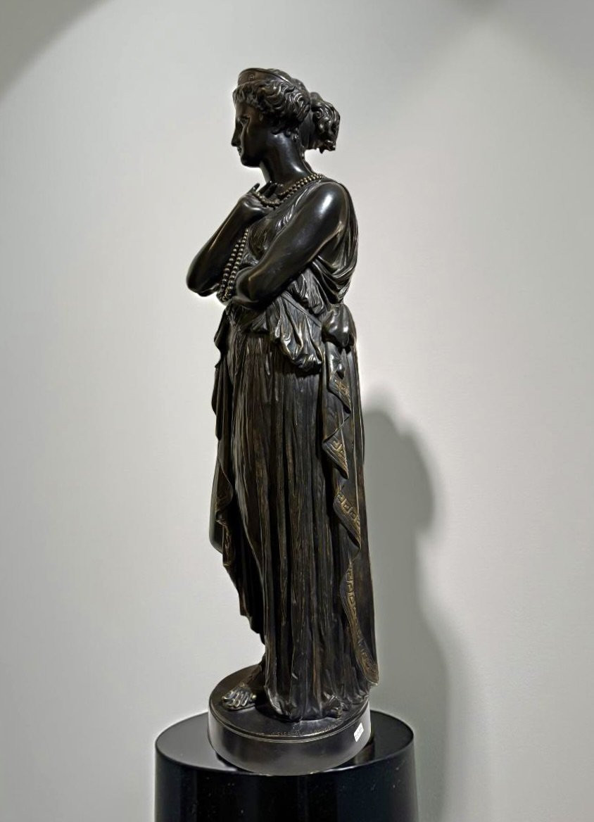 Grande Scultura in Bronzo "Elena" di Jean-Baptiste Clésinger - Barbedienne fonderia-photo-3
