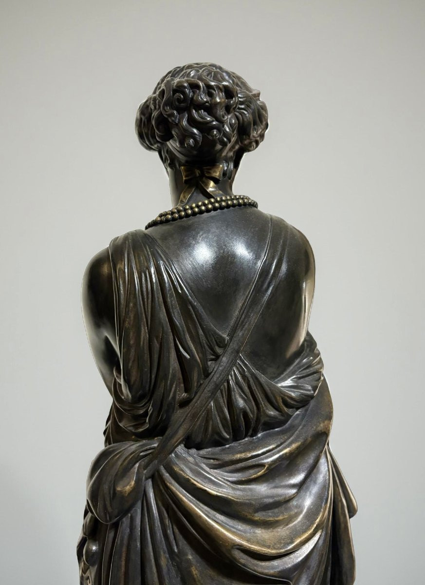 Grande Scultura in Bronzo "Elena" di Jean-Baptiste Clésinger - Barbedienne fonderia-photo-4