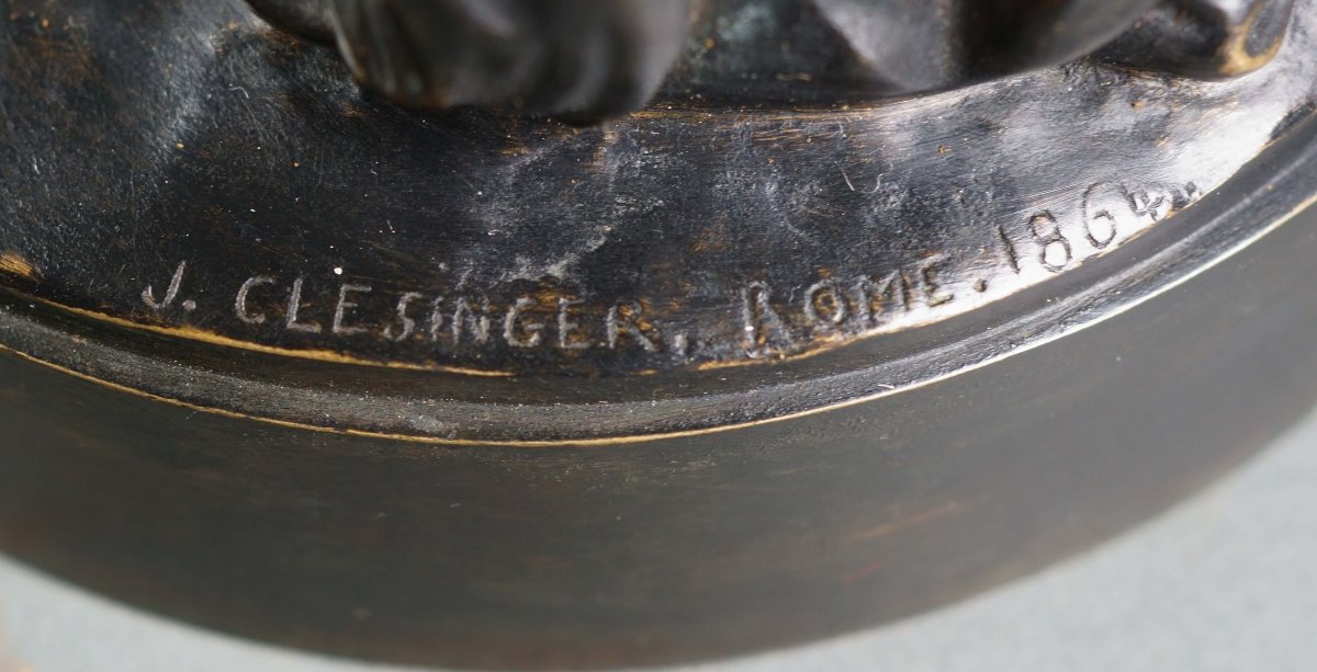 Grande Scultura in Bronzo "Elena" di Jean-Baptiste Clésinger - Barbedienne fonderia-photo-6