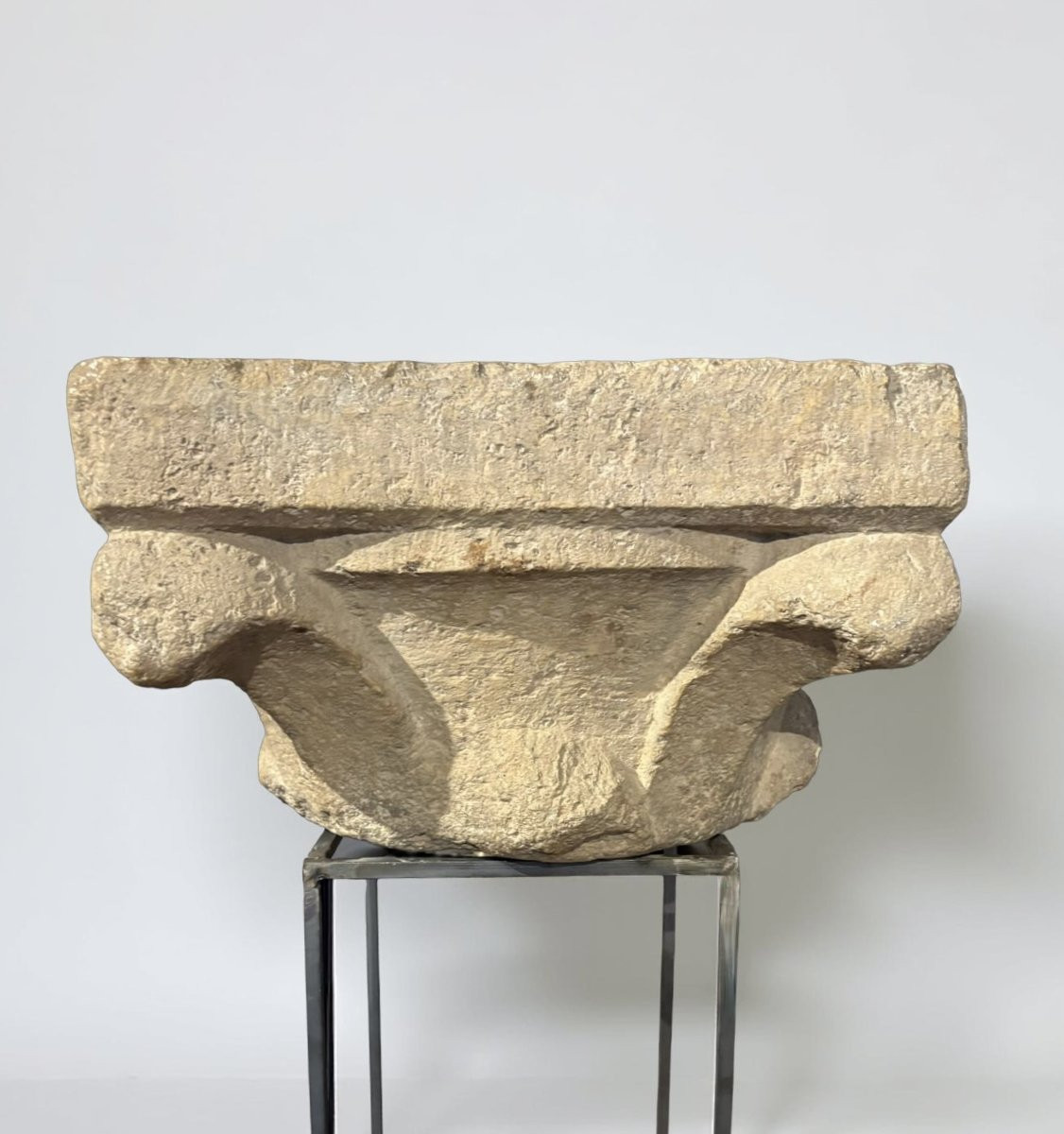 Capitello Medievale in Pietra Lombardia XIV-XV secolo-photo-2