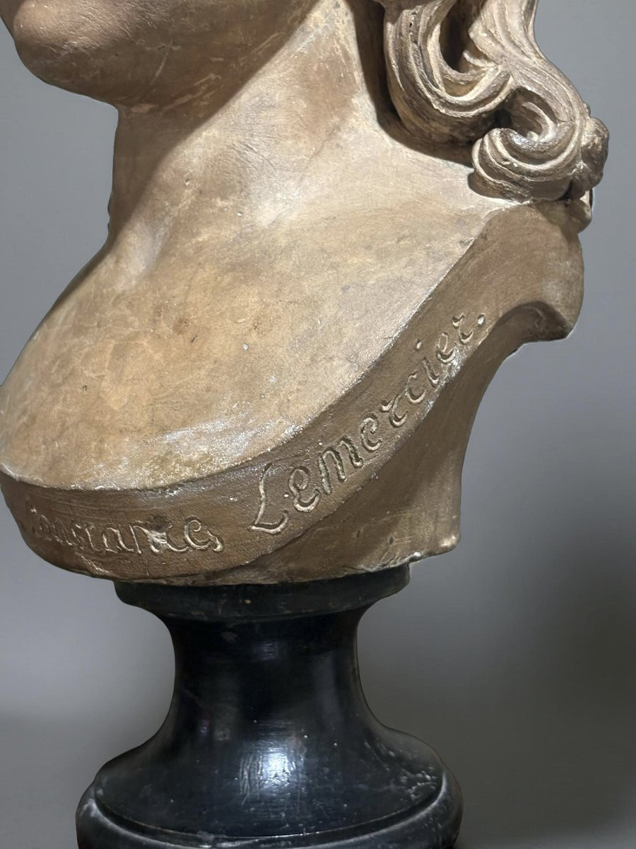 Busto Impero in Terracotta Ritratto di Bambina Virginie- Constance Lemercier-photo-6