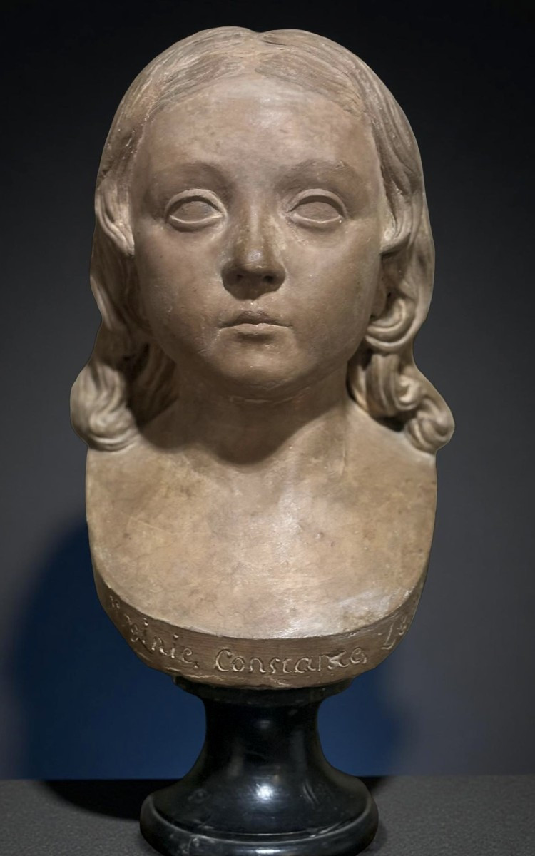 Busto Impero in Terracotta Ritratto di Bambina Virginie- Constance Lemercier