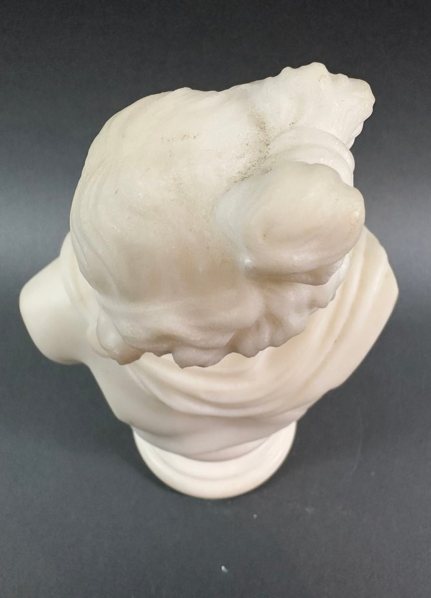 Piccolo Busto Neoclassico in Marmo Apollo del Belvedere Grand Tour XIX-photo-3