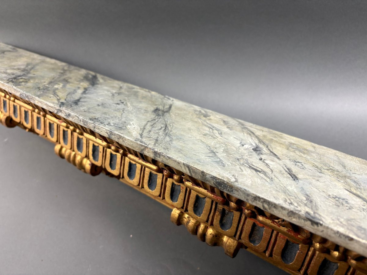 Grande Mensola in Legno Dorato Neorinascimentale XIX secolo-photo-1