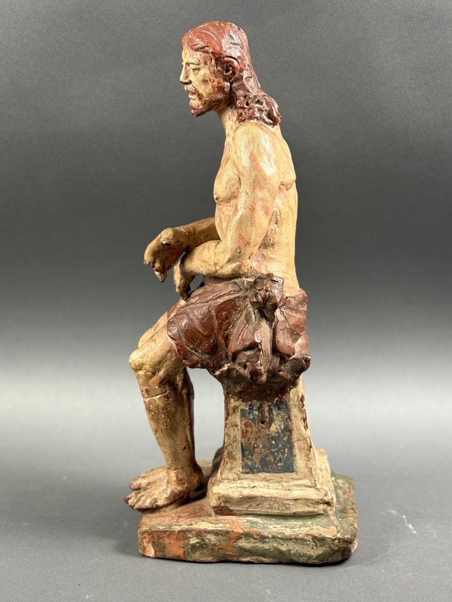 Cristo ai Lacci o Ecce Homo in Terracotta Policroma Italia XVII secolo-photo-2