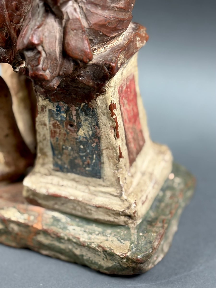 Cristo ai Lacci o Ecce Homo in Terracotta Policroma Italia XVII secolo-photo-3