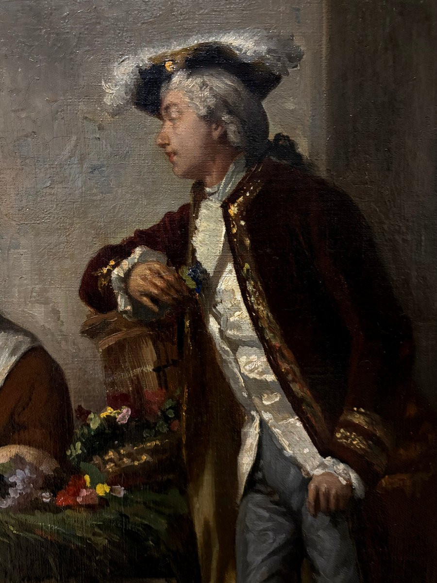 Victor Gabriel Gilbert (1847-1935) “Il corteggiamento”-photo-2