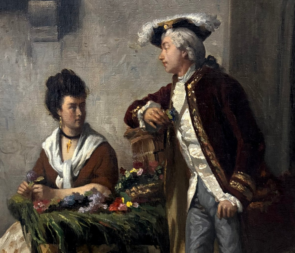 Victor Gabriel Gilbert (1847-1935) “Il corteggiamento”-photo-3