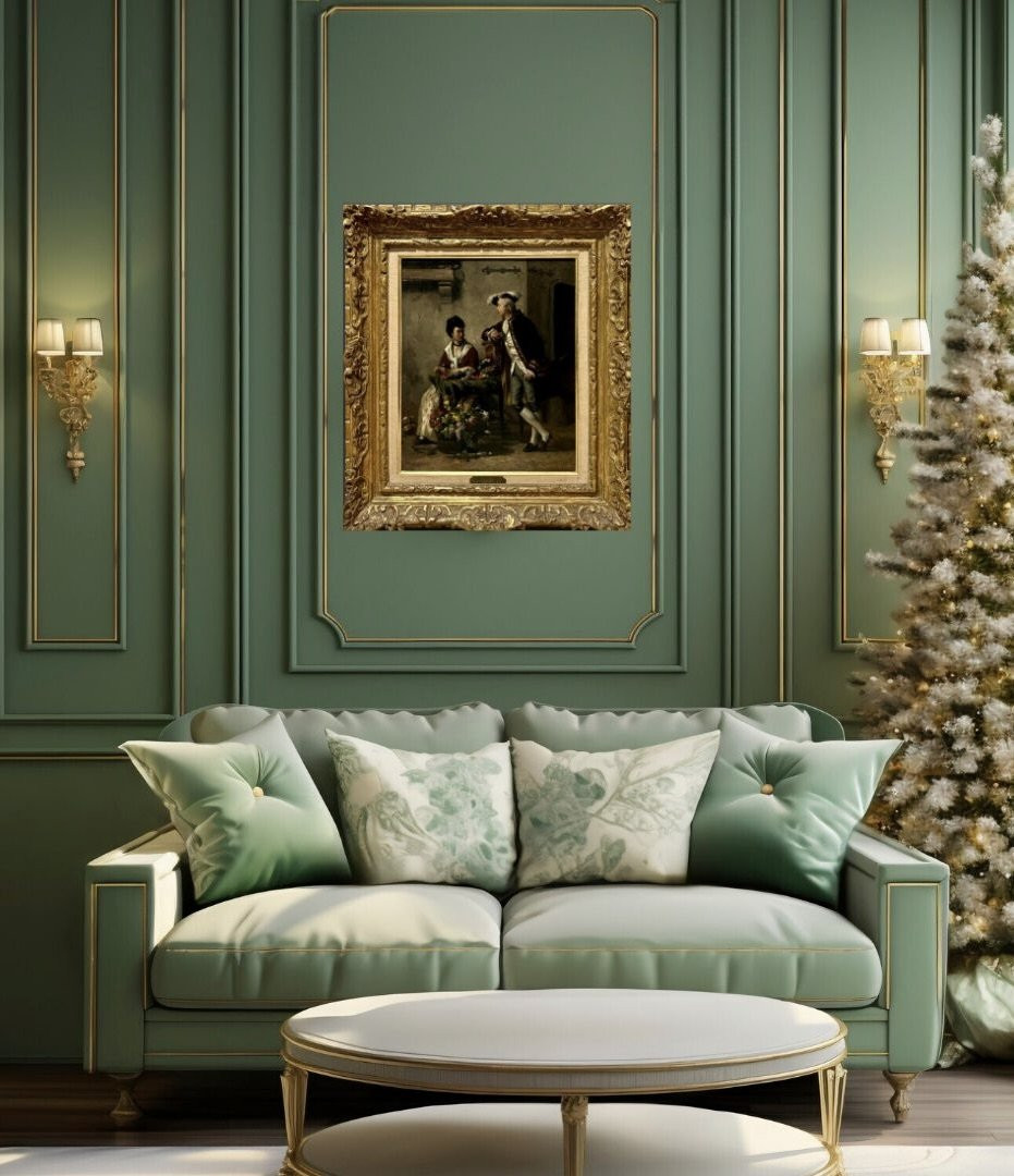 Victor Gabriel Gilbert (1847-1935) “Il corteggiamento”-photo-8