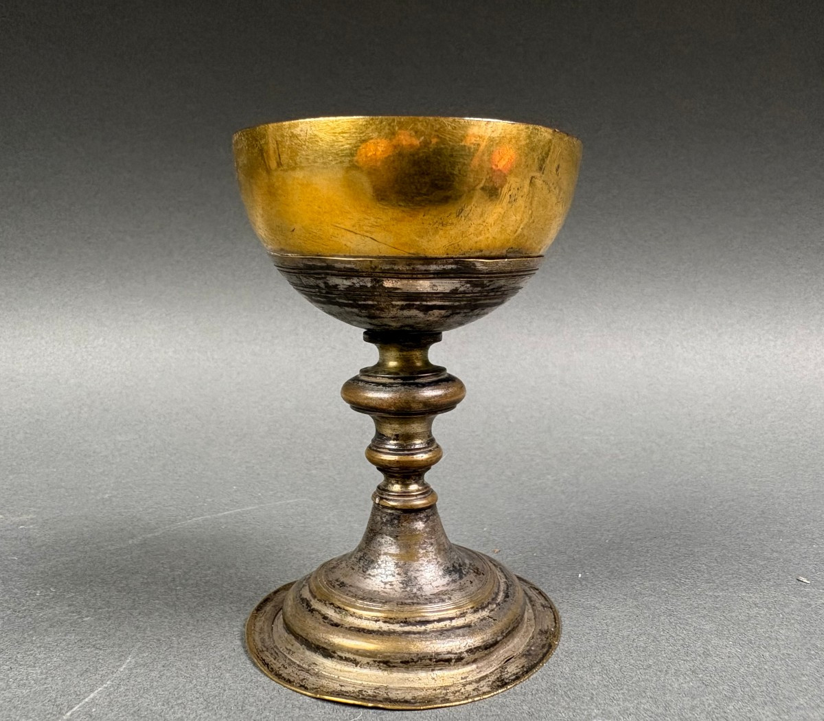 Calice da Viaggio in Rame Argentato e Dorato XVIII secolo