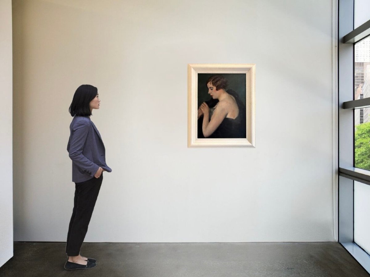 Ritratto di Elegante Art Deco Monogrammato EB e datato 1931-photo-3