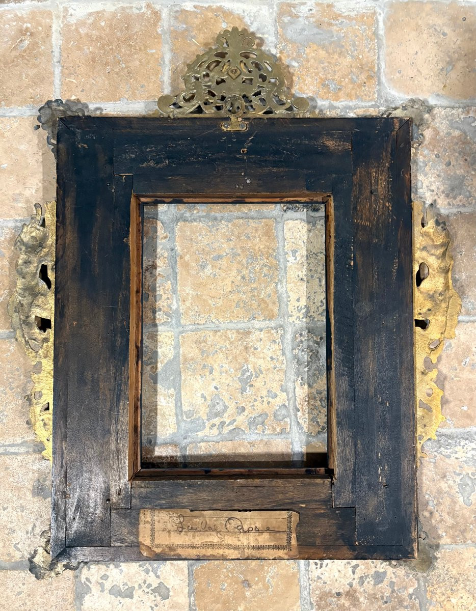 Cornice Grand Tour  Pietre dure e Bronzo Dorato, Roma, XVIII secolo-photo-4