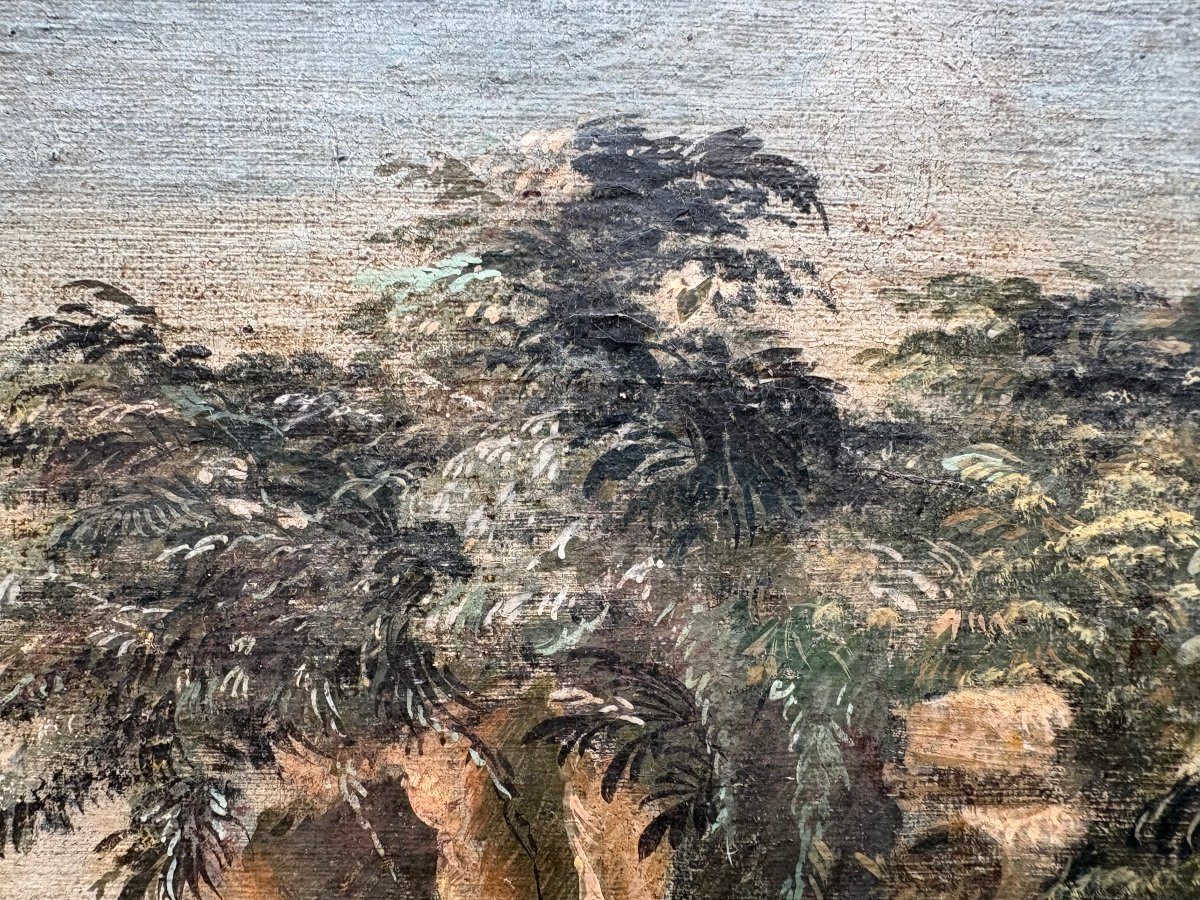 Tre Capricci Architettonici seguace di Gaetano Vetturali XVIII secolo-photo-5