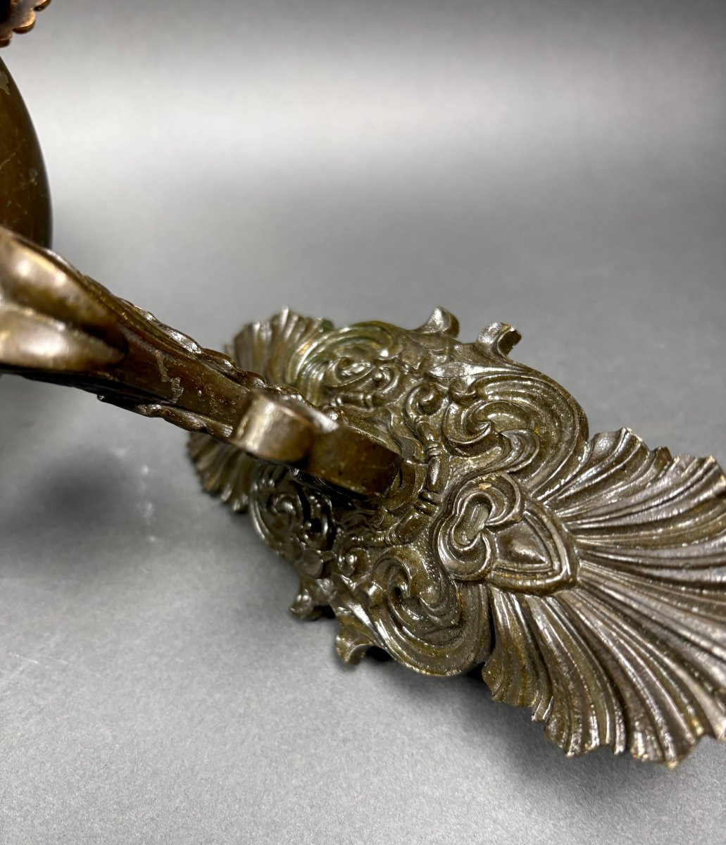 Coppia di Applique Impero o Restaurazione Bronzo Dorato circa 1820-photo-2