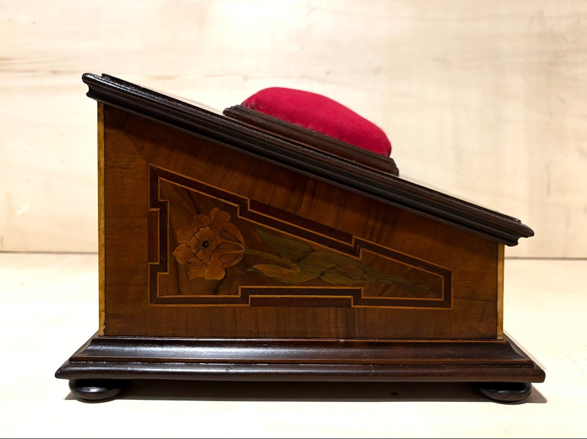 Cofanetto a Segreti in Marqueterie di epoca Luigi XIV inizi XVIII-photo-2