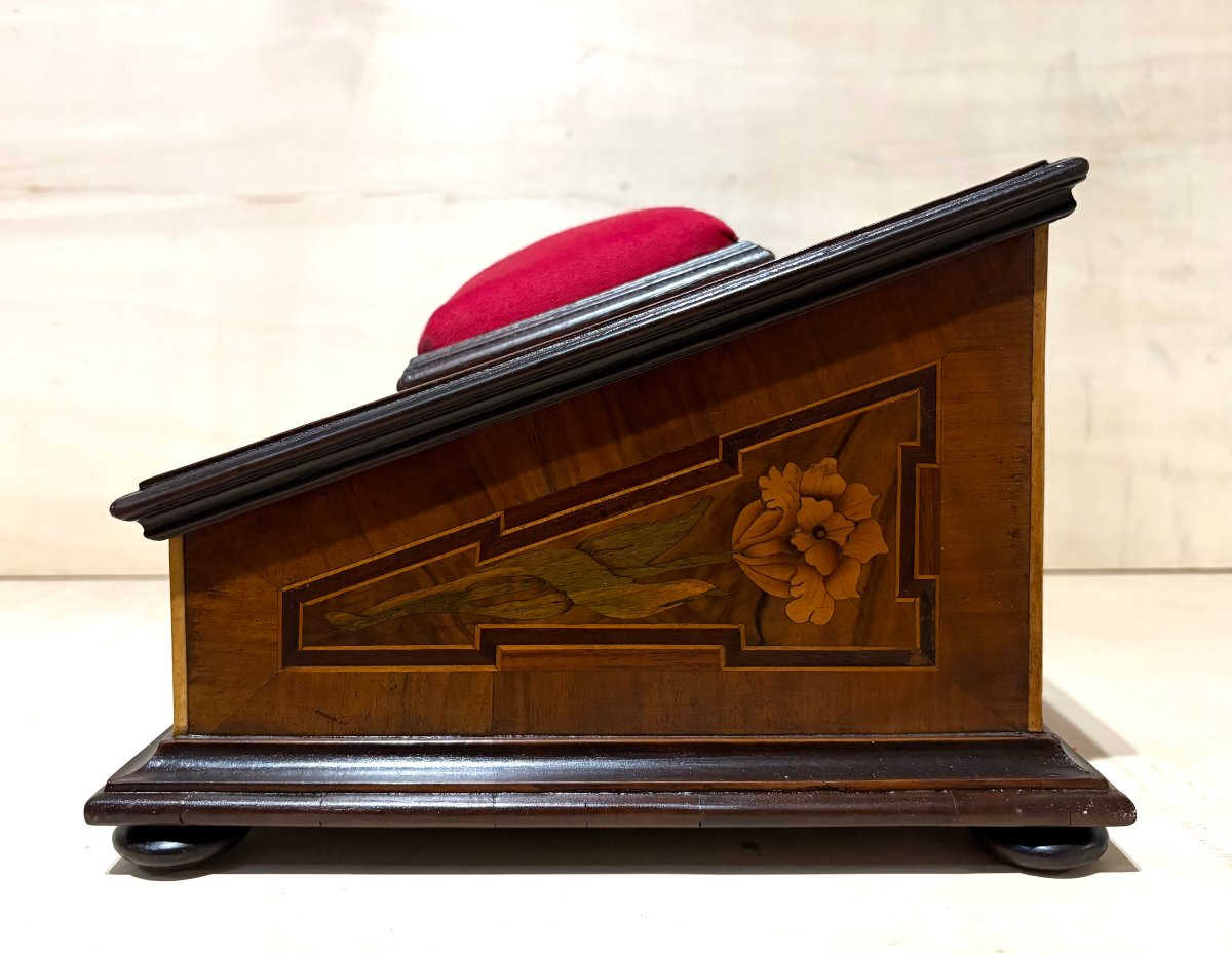 Cofanetto a Segreti in Marqueterie di epoca Luigi XIV inizi XVIII-photo-4