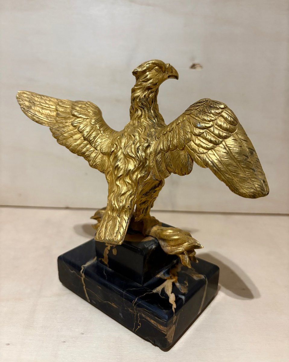 Aquila in Bronzo Dorato Napoleone III XIX secolo-photo-3