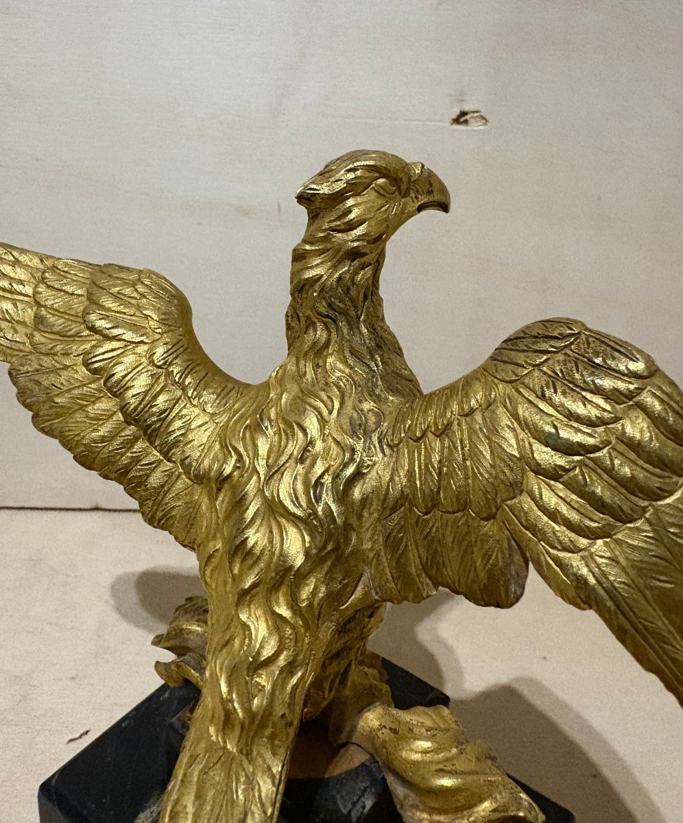 Aquila in Bronzo Dorato Napoleone III XIX secolo-photo-4