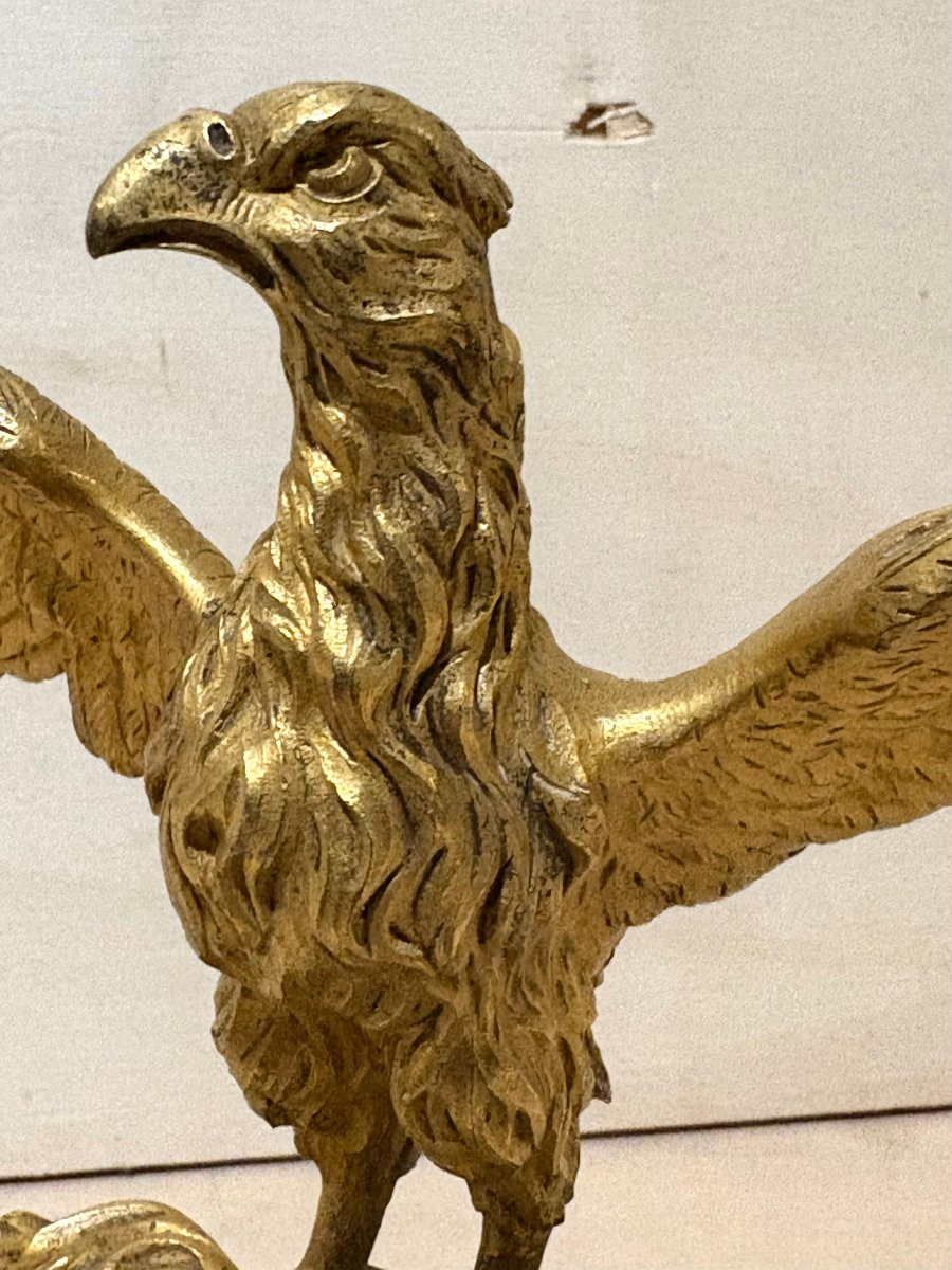 Aquila in Bronzo Dorato Napoleone III XIX secolo-photo-2