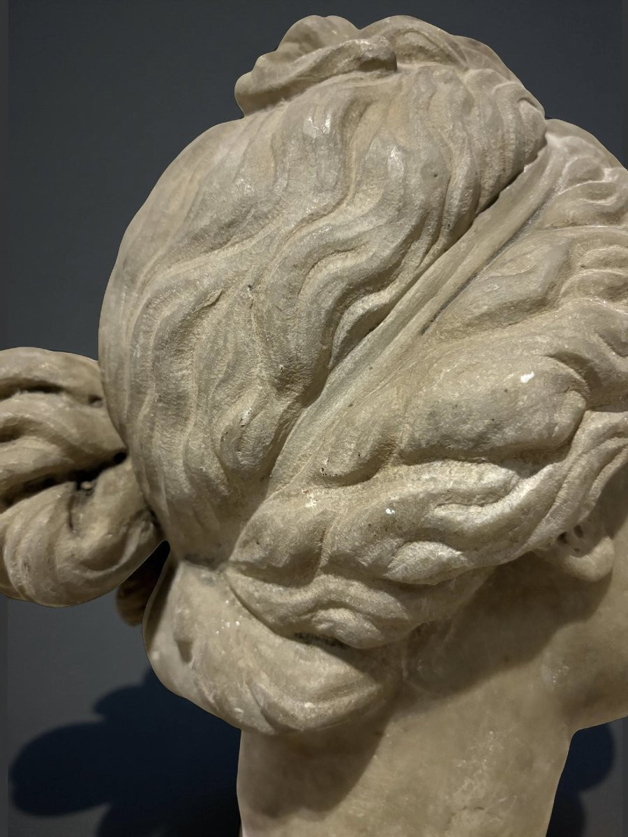 Testa in Marmo della Venere dei Medici Firenze XVII secolo-photo-3