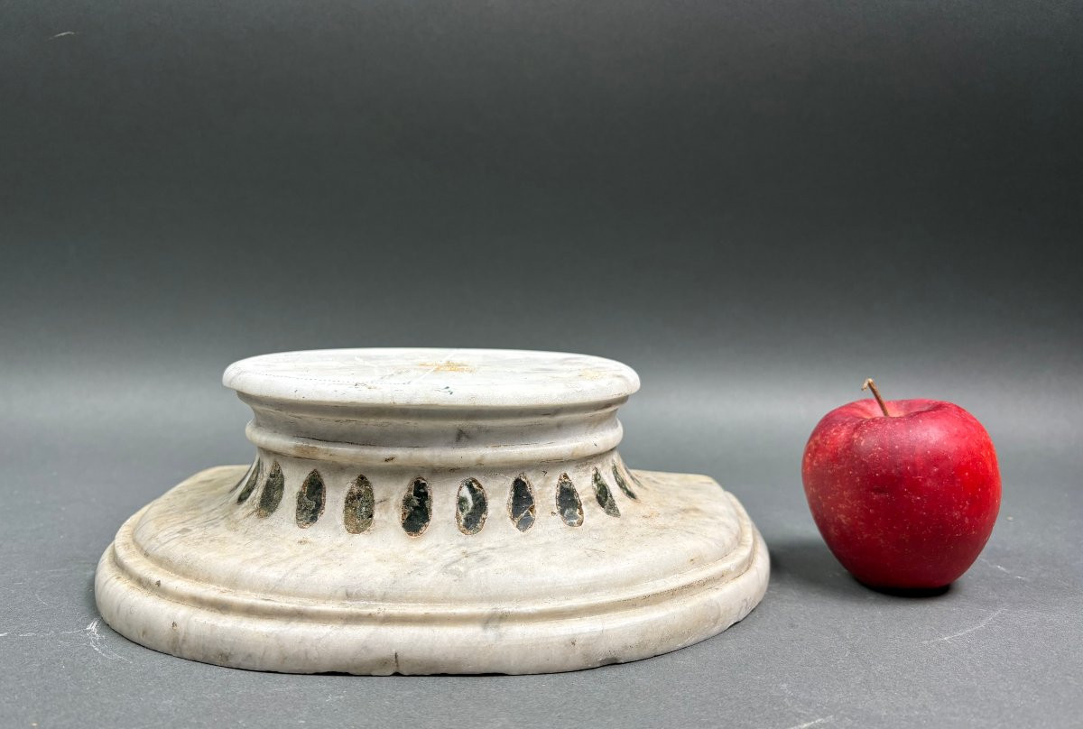 Base Basamento in Marmo a Commesso Barocco Romano XVII secolo-photo-2