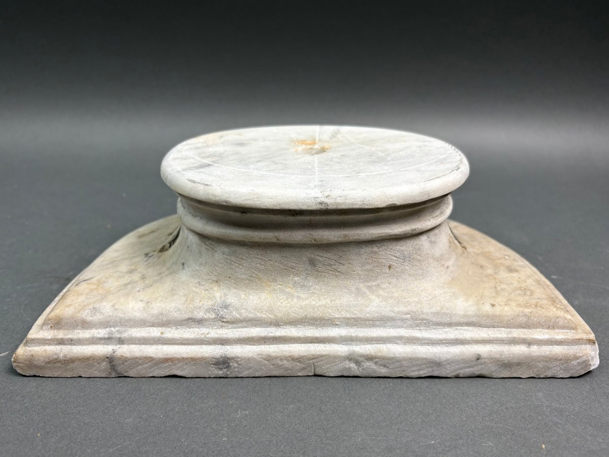 Base Basamento in Marmo a Commesso Barocco Romano XVII secolo-photo-4