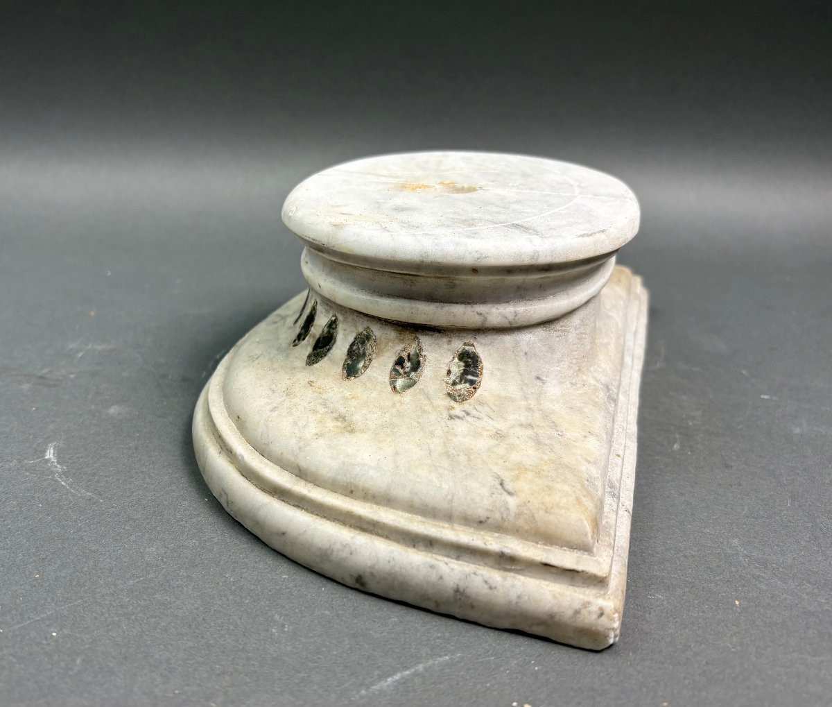 Base Basamento in Marmo a Commesso Barocco Romano XVII secolo-photo-1