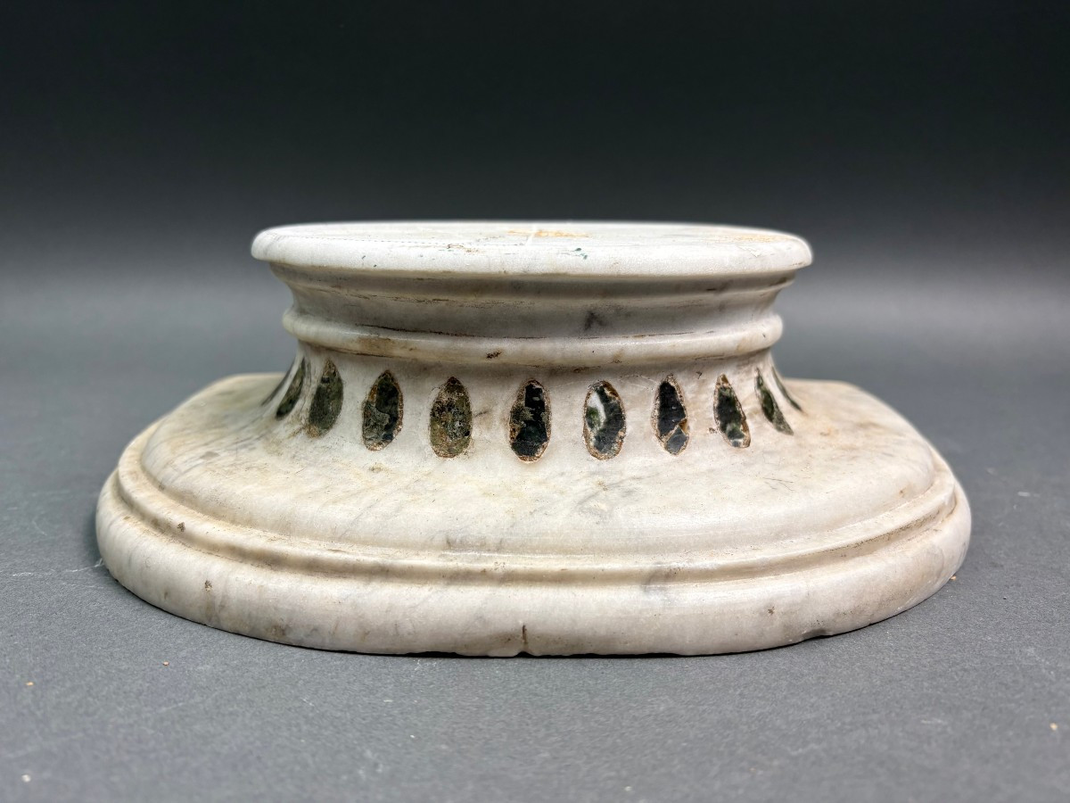 Base Basamento in Marmo a Commesso Barocco Romano XVII secolo