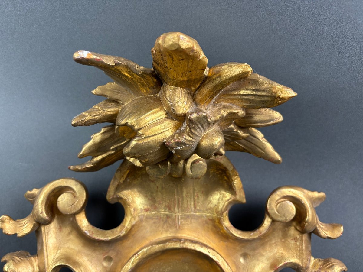 Grande Fregio Sovraporta in Legno Dorato XIX secolo-photo-3