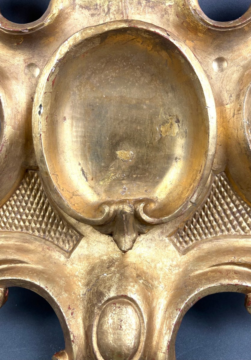 Grande Fregio Sovraporta in Legno Dorato XIX secolo-photo-1