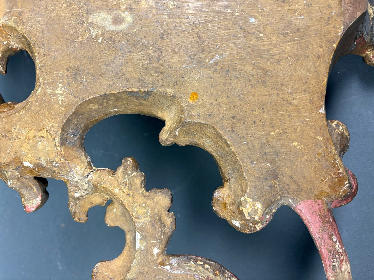 Grande Fregio Sovraporta in Legno Dorato XIX secolo-photo-3