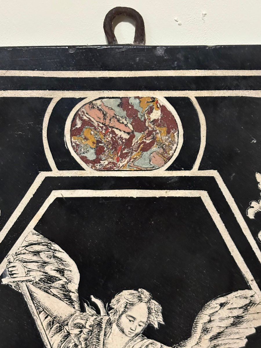 Pannello in Scagliola Manifattura Carpigiana metà del XVII secolo-photo-2