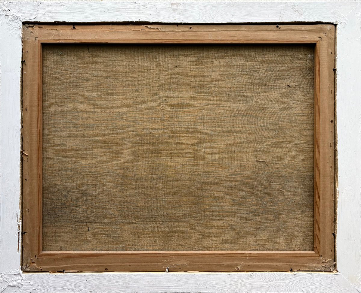 Grande Dipinto Nudo Femminile Olio su tela inizi XX secolo-photo-3