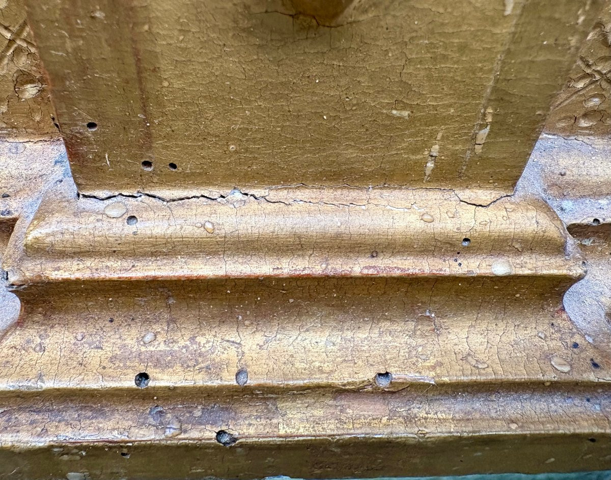 Predella da Altare Barocca Legno Dorato inizi XVIII secolo-photo-6