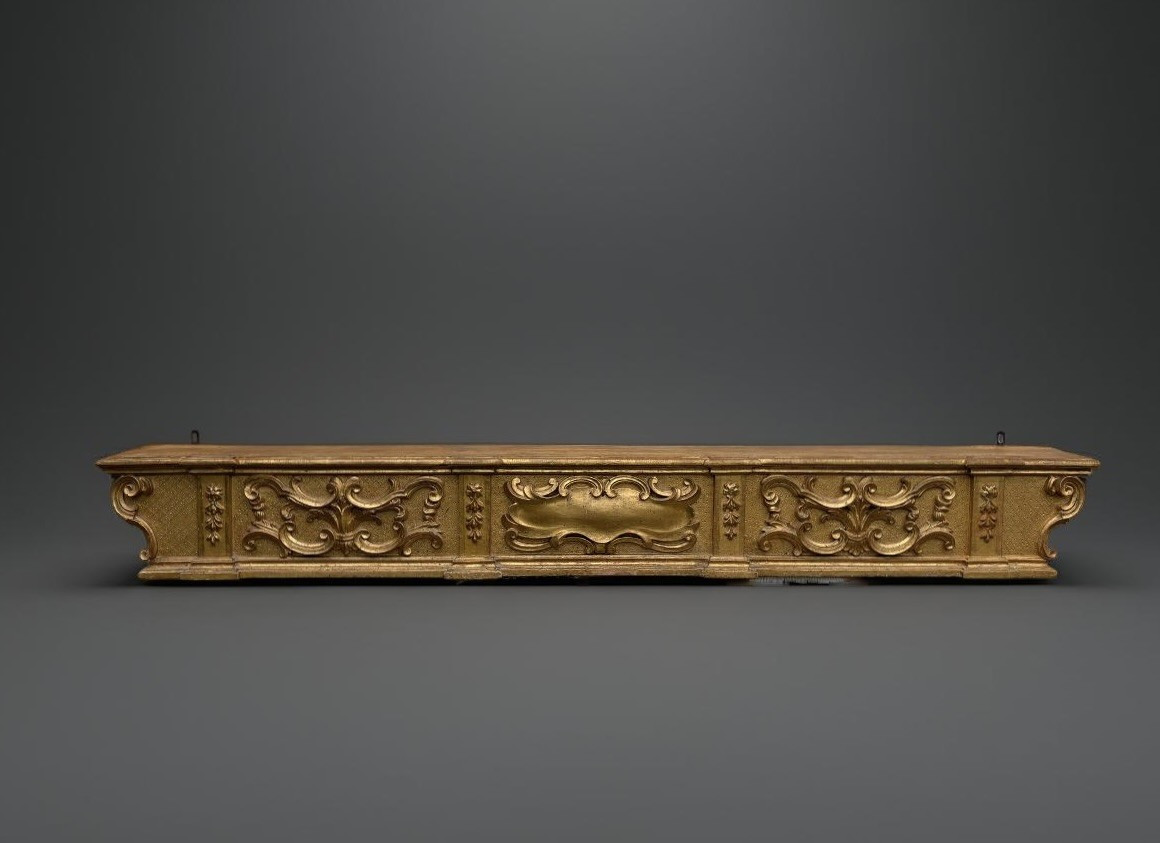 Predella da Altare Barocca Legno Dorato inizi XVIII secolo