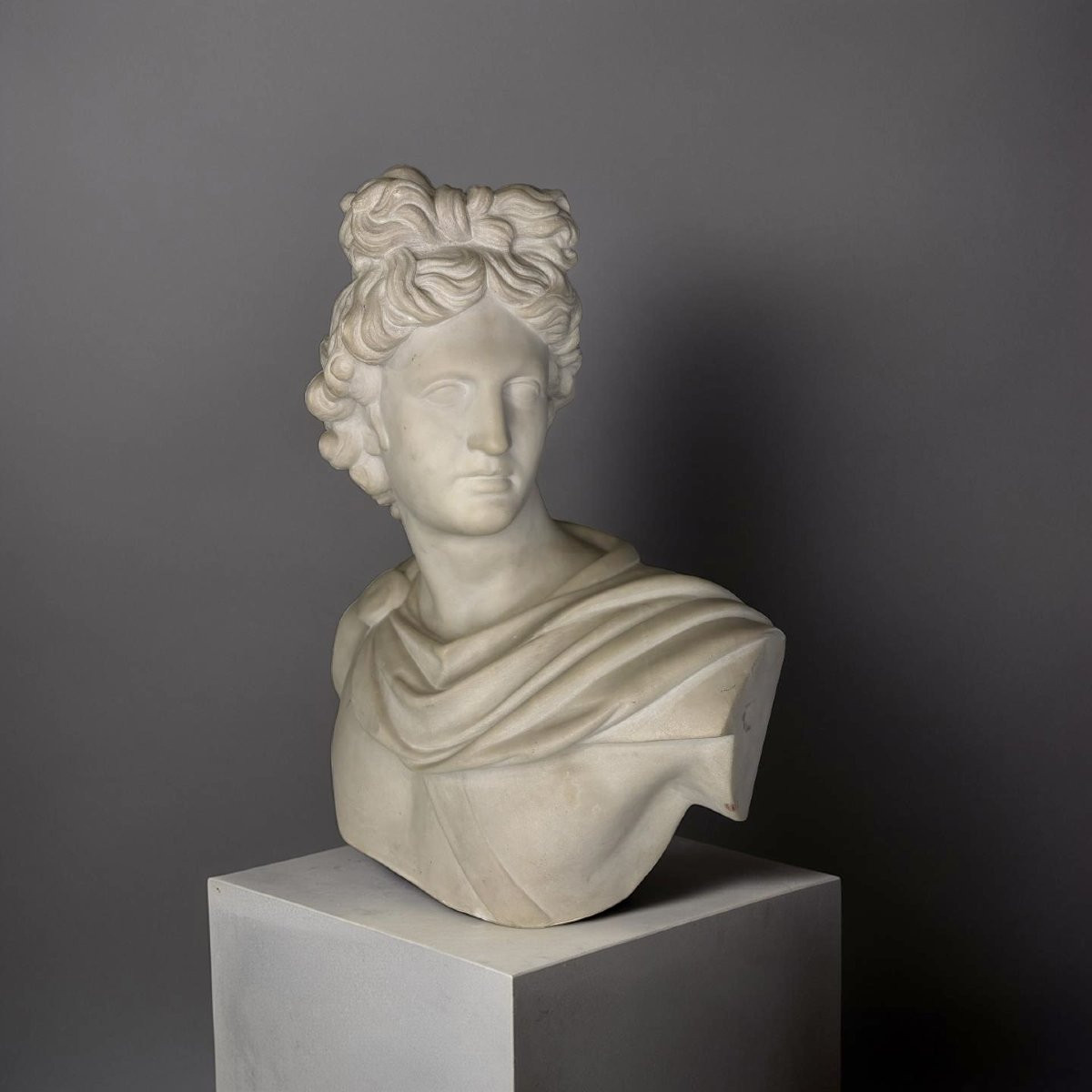 Busto in Marmo Apollo del Belvedere Grand Tour Roma XIX secolo-photo-2