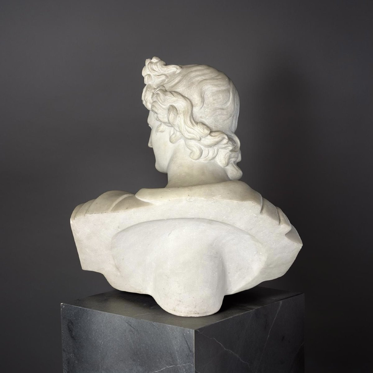 Busto in Marmo Apollo del Belvedere Grand Tour Roma XIX secolo-photo-3