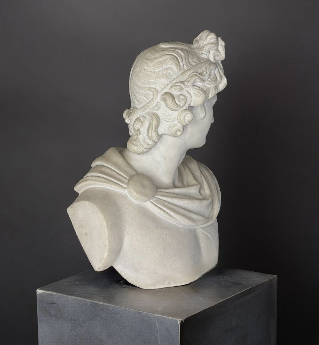 Busto in Marmo Apollo del Belvedere Grand Tour Roma XIX secolo-photo-2