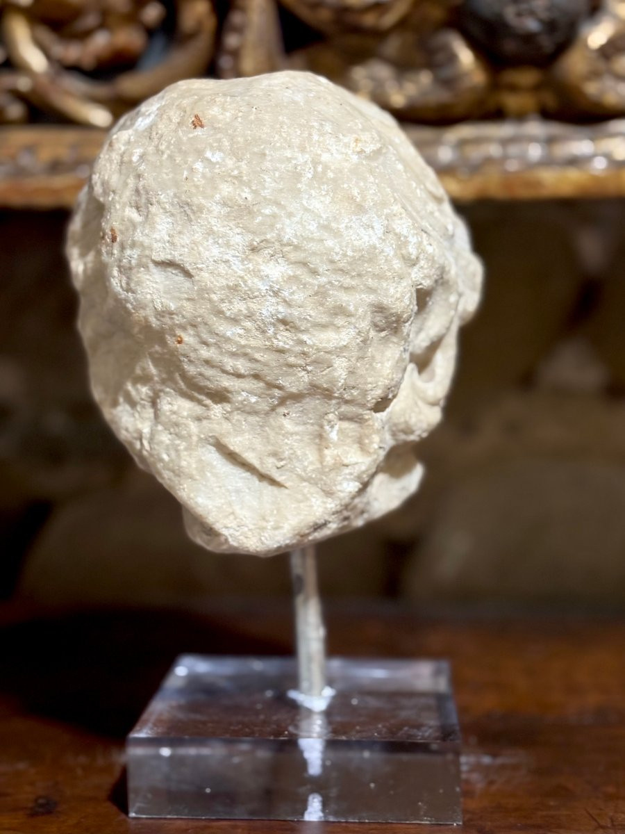 Testa in Marmo Barocca Roma XVII secolo-photo-6