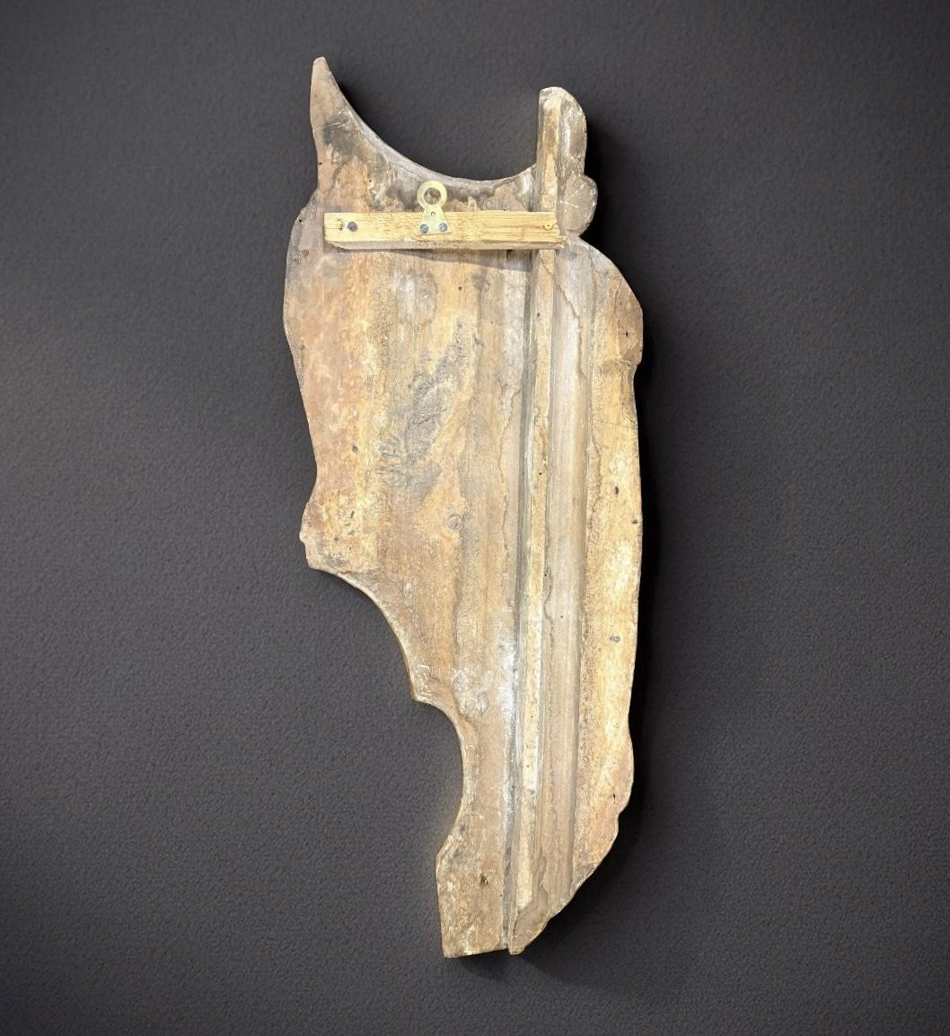 Frammento di Stemma o Blasone  in Legno Dorato Italia XVIII secolo-photo-3