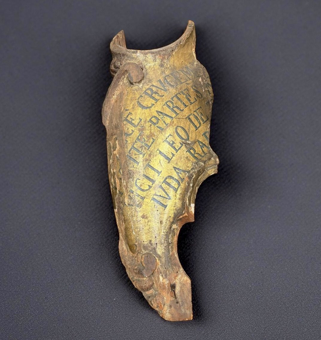 Frammento di Stemma o Blasone  in Legno Dorato Italia XVIII secolo-photo-4