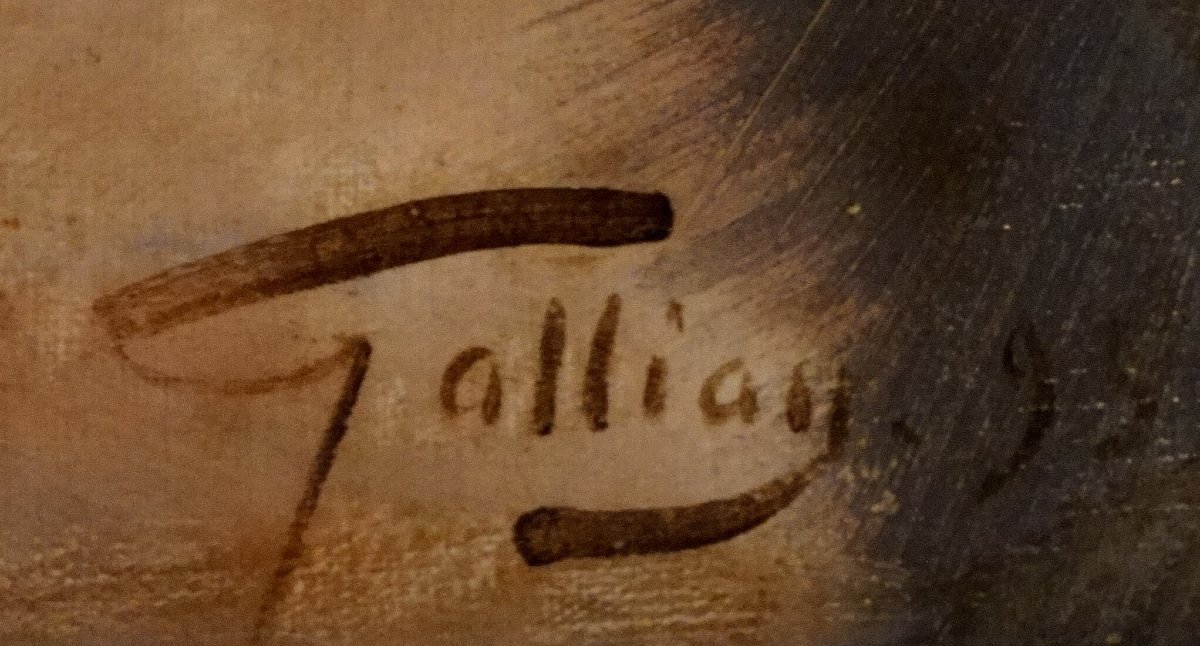 Octave Gallian (1855-1918) "Ritratto di elegante" Firmato e datato 1895-photo-4